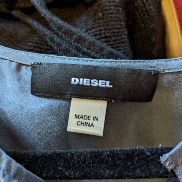 DIESEL Silk Tunic size Medium in Steel Grey - Picture 10 of 11